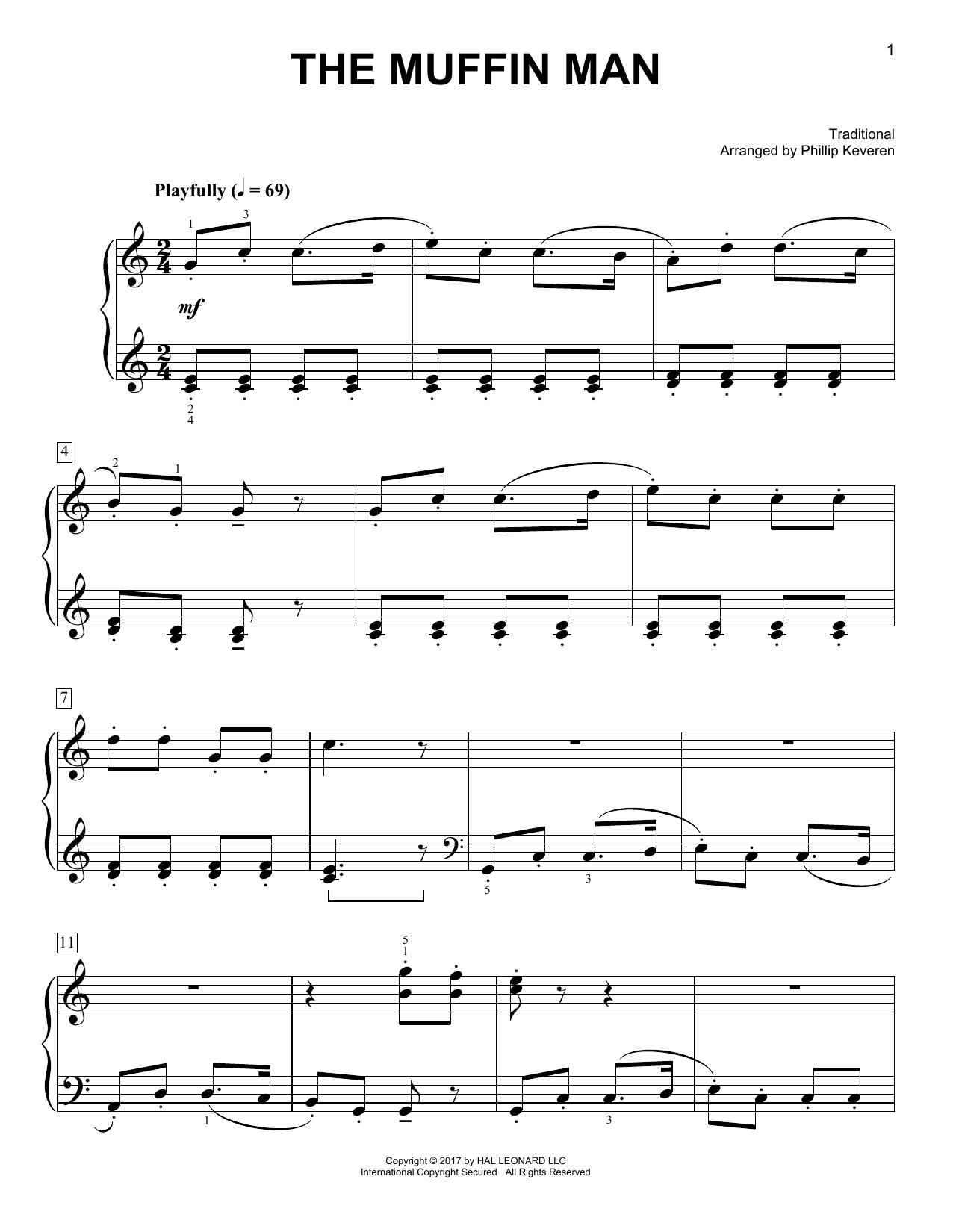 Product picture to: The Muffin Man [Classical version] (arr. Phillip Keveren)