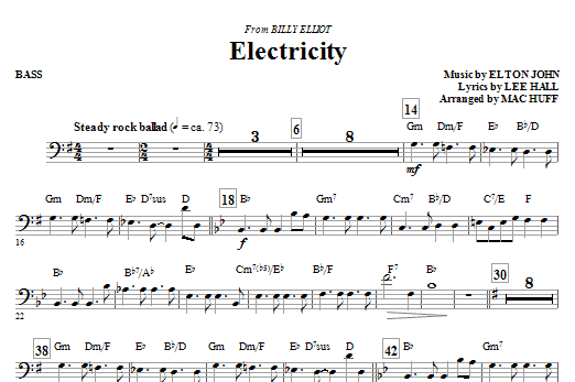 Product picture to:  Electricity (from Billy Elliot) - Bass - Mac Huff