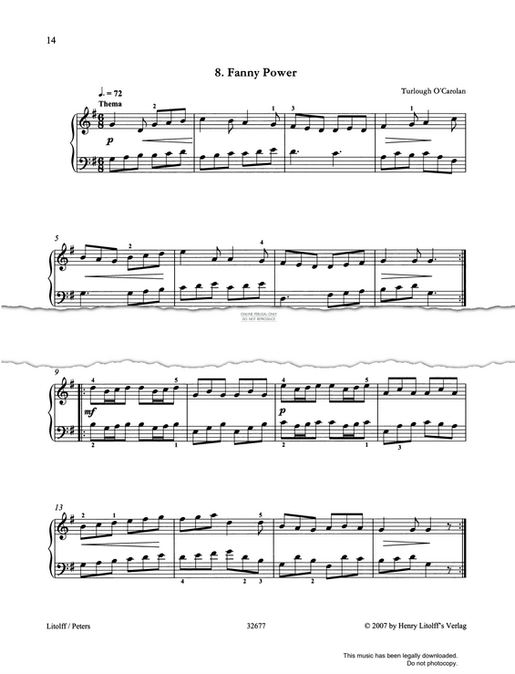Produktgalerie: Seite 1 von 1 Fanny Power, Turlough O'Carolan, Klavier