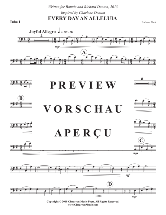 Product gallery: Page 17 of 21 Every Day an Alleluia , , (Trio for 2x tuba + piano)