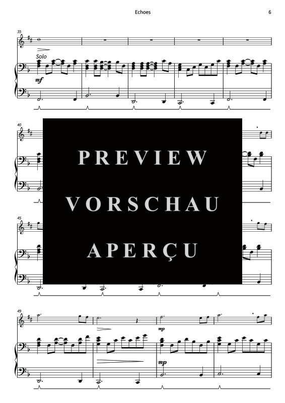Produktgalerie: Seite 8 von 11 Echoes - Gentle Melodies for Weddings, Church, and Other Occasions, , Altsaxophon und Klavier