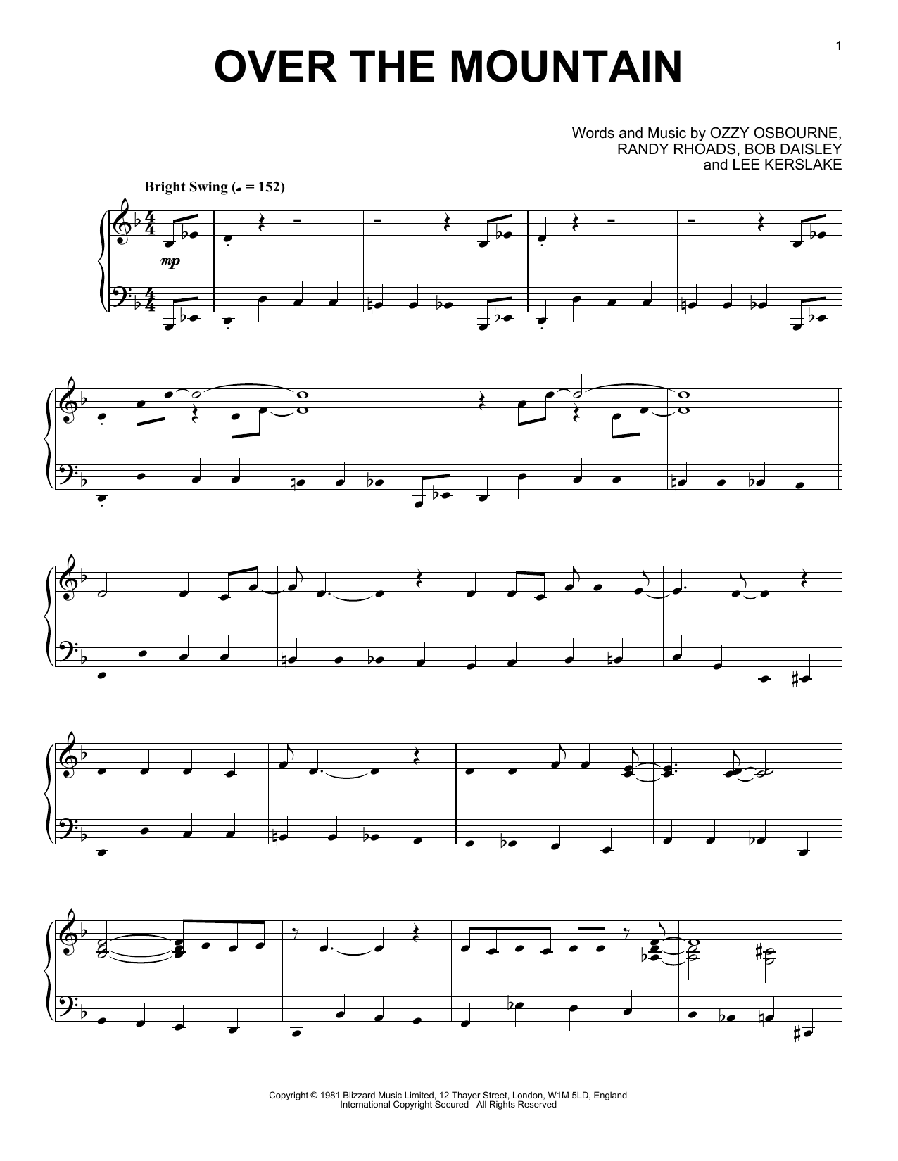 Produktbild zu: Over The Mountain [Jazz version]