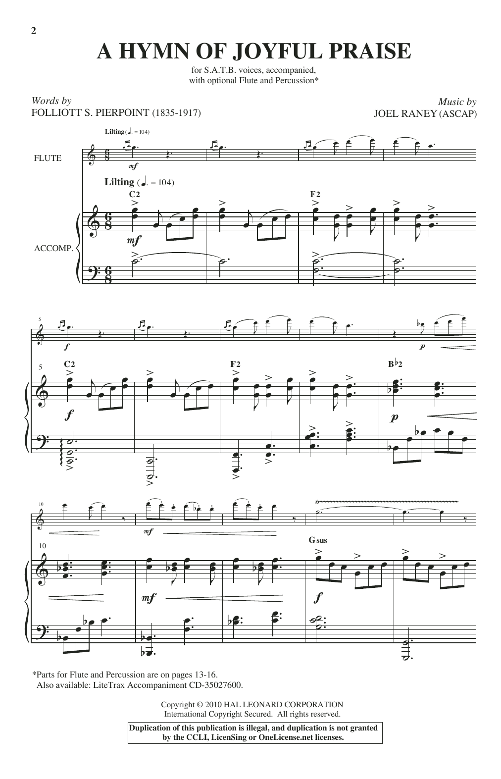 Product picture to: A Hymn Of Joyful Praise