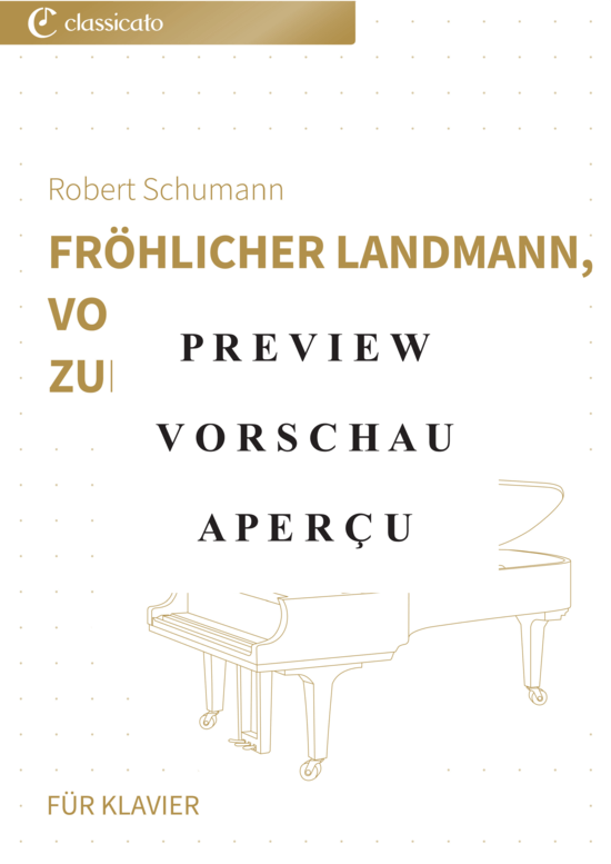 gallery: Fröhlicher Landmann, von der Arbeit zurückkehrend - Nr. 10 aus Album für die Jugend op. 68 , , (Klavier Solo)