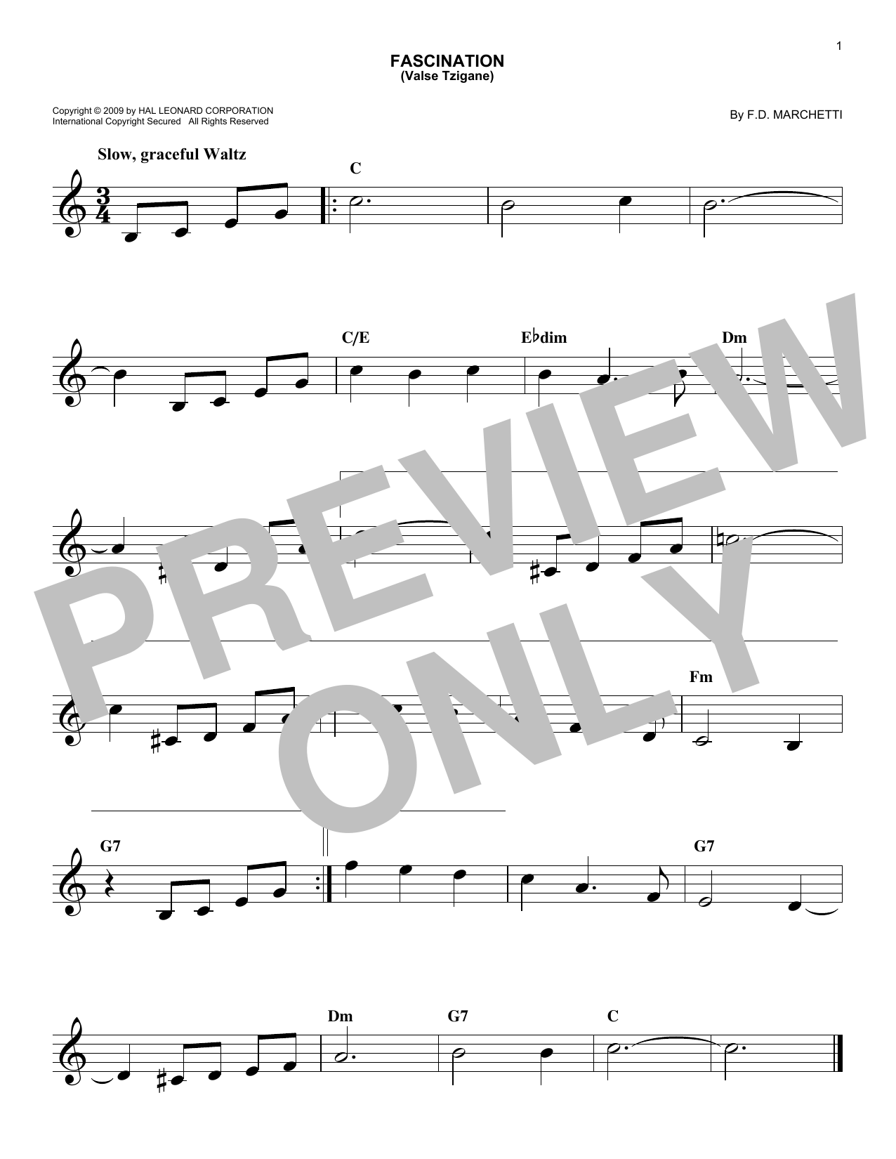 Produktgalerie: Seite 1 von 1 Fascination (Valse Tzigane), F.D. Marchetti