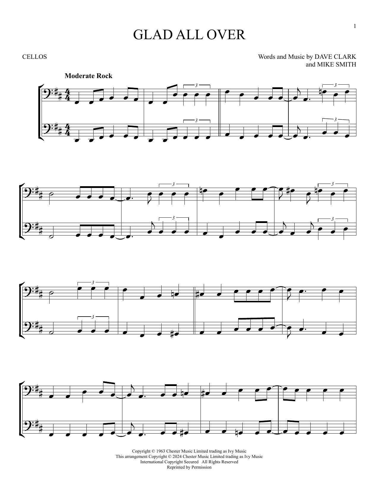 Produktgalerie: Seite 1 von 1 Glad All Over, The Dave Clark Five, Violoncello