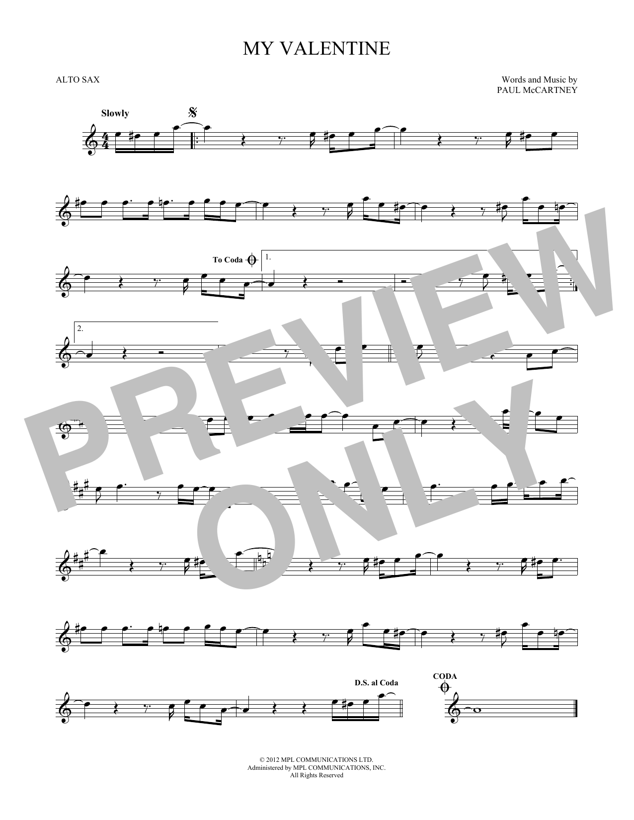Product gallery: Page 1 of 1 My Valentine, Paul McCartney