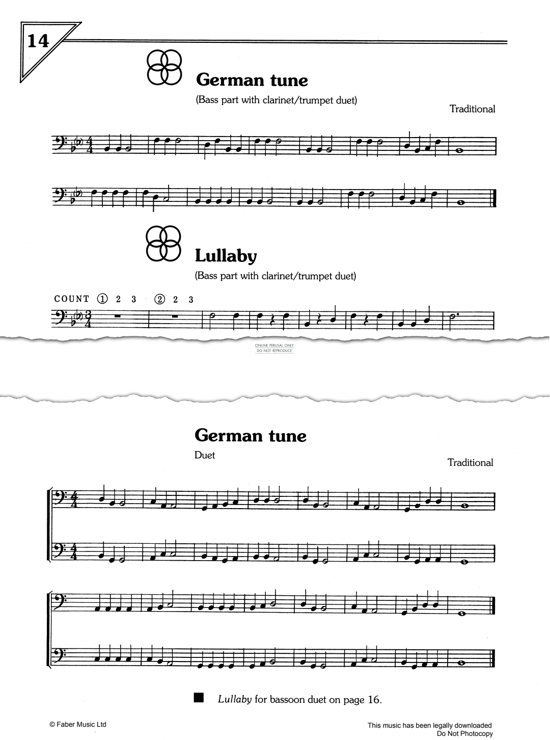 Produktgalerie: Seite 1 von 1 German Tune/Lullaby, Traditional, Fagott