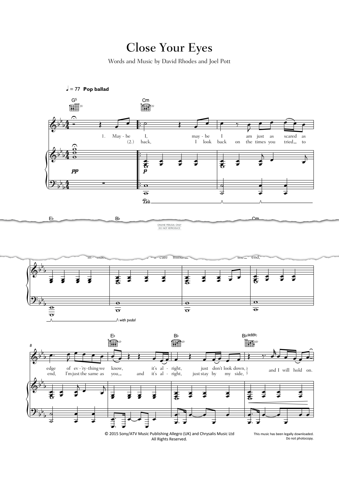 Product gallery: Page 1 of 1 Close Your Eyes, Rhodes