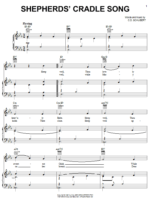 Product gallery: Page 1 of 1 Shepherd's Cradle Song, C.D. Schubert