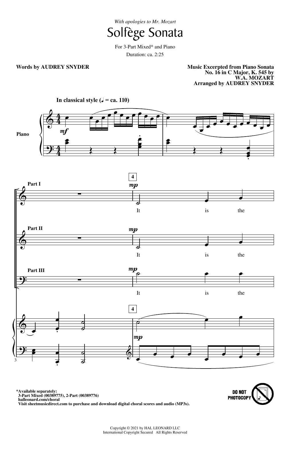 Produktbild zu: Solfege Sonata