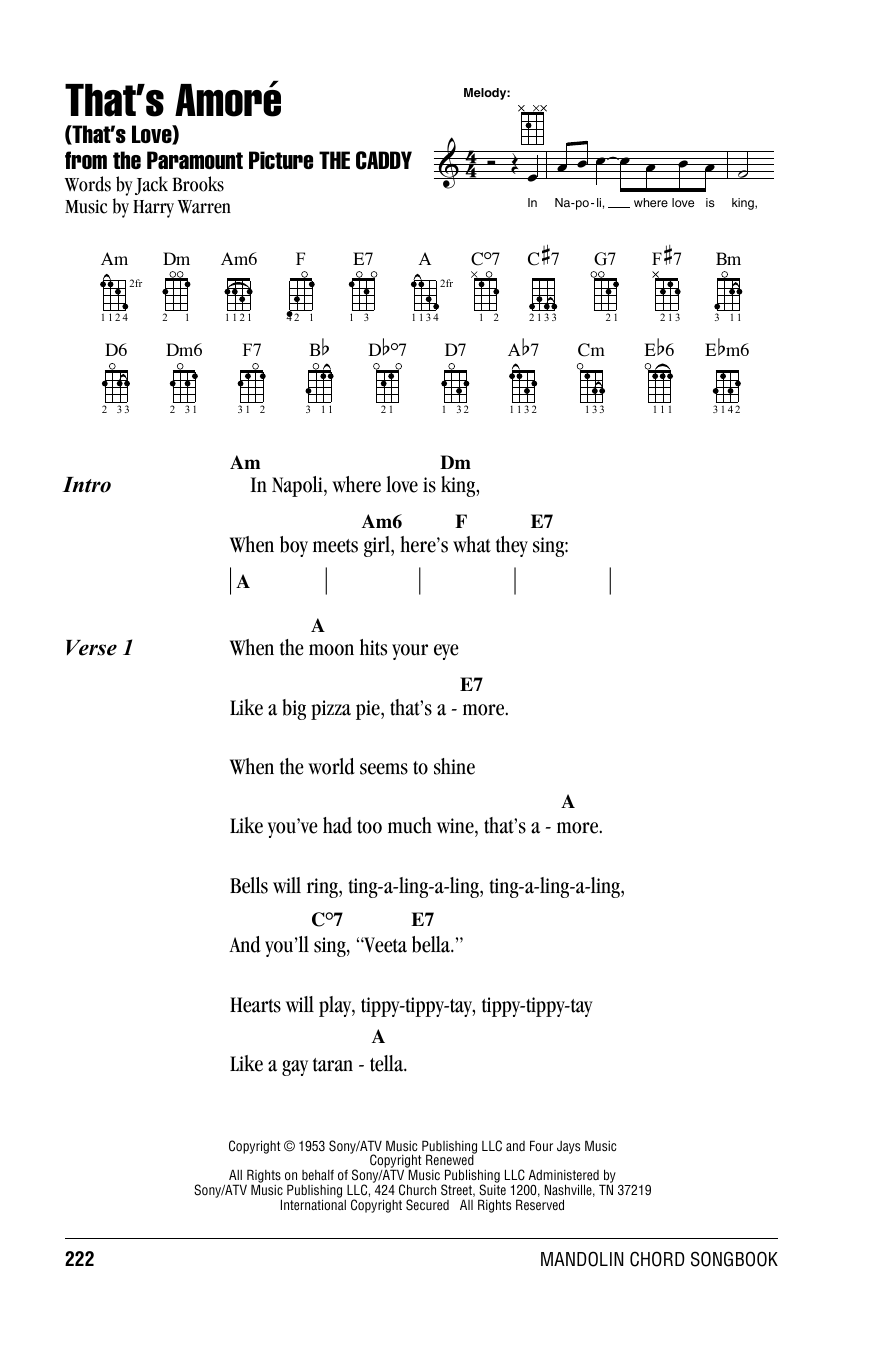 Product picture to:  That's Amore (That's Love) - Dean Martin