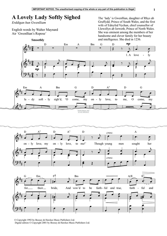 Produktgalerie: Seite 1 von 1 A Lovely Lady Softly Sighed, Anon, Gesang, Klavier