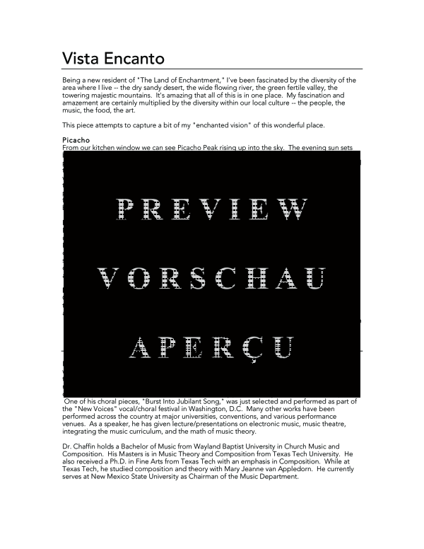 Produktgalerie: Seite 4 von 11 Vista Encanto, , (Flöten Ensemble / Chor)