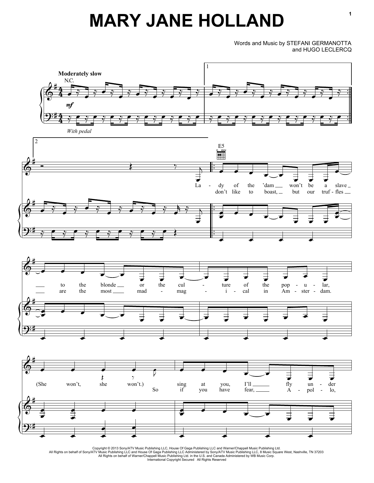 Produktbild zu:  Mary Jane Holland - Lady Gaga