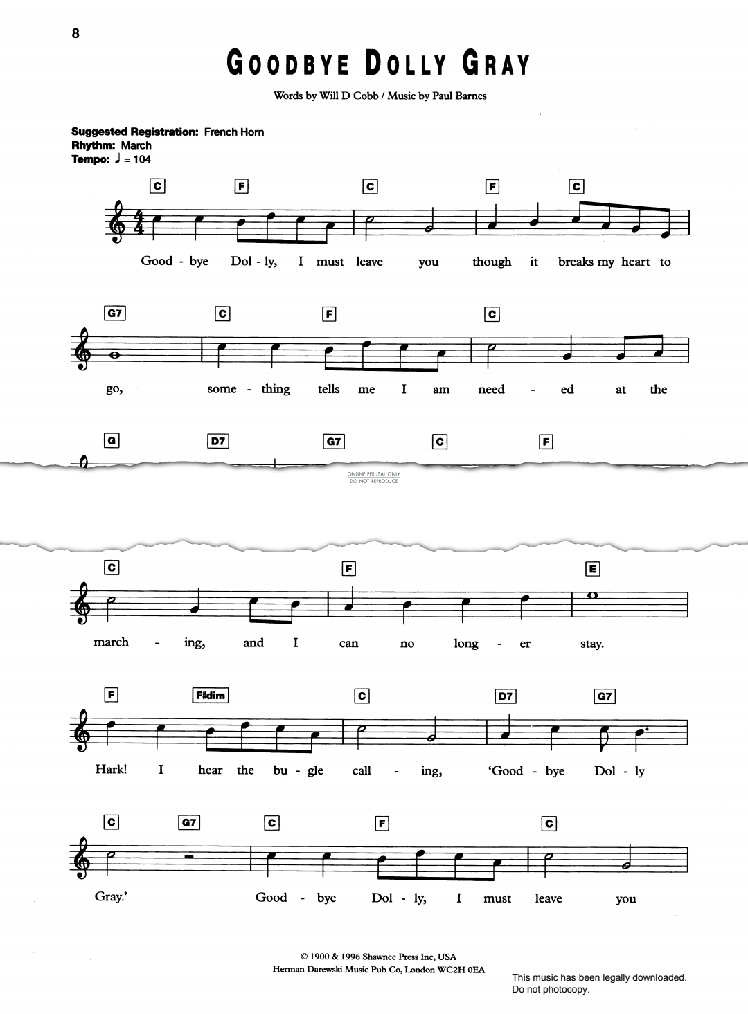 Product gallery: Page 1 of 1 Goodbye Dolly Gray, Paul Barnes