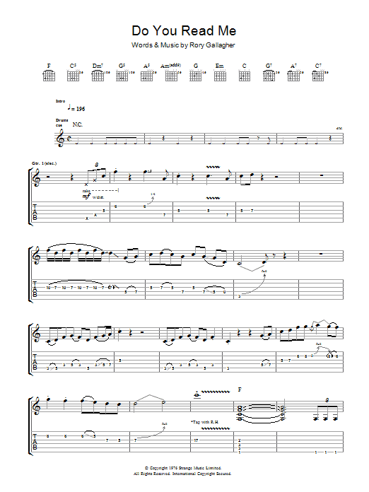 Produktgalerie: Seite 1 von 1 Do You Read Me, Rory Gallagher, Gitarre