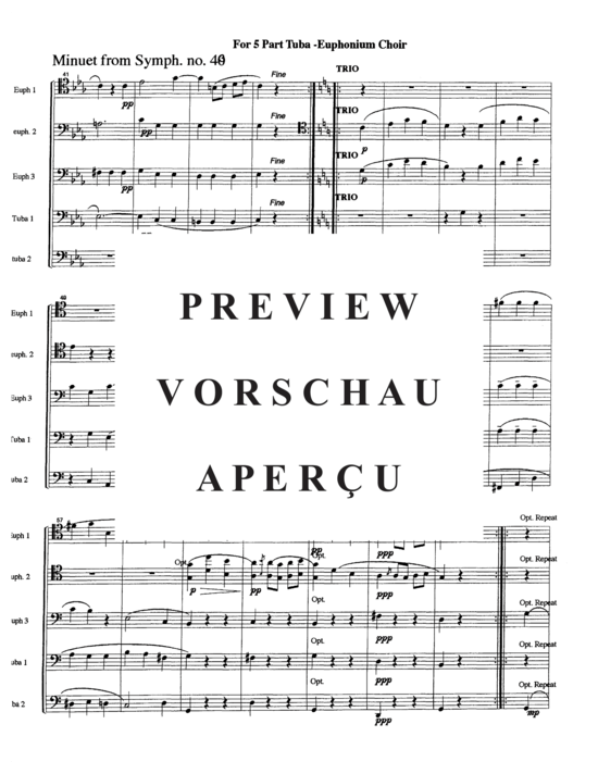 Product gallery: Page 5 of 16 Minuet , , (Tuba Quintet EEETT)