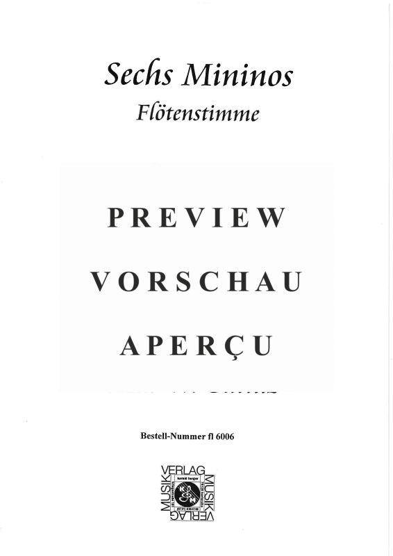 gallery: Sechs Mininos für Flöte und Gitarre, , Querflöte - Einzelstimme