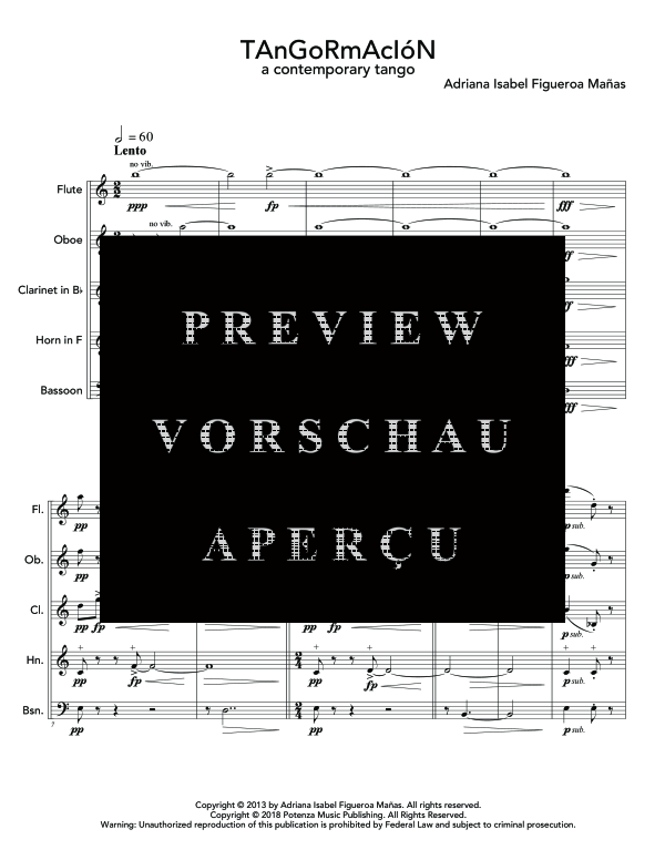 Produktgalerie: Seite 5 von 11 TAnGoRmAcIóN, , (Holzbläser Quintett)