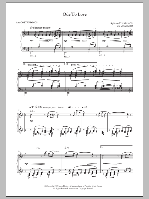 Produktbild zu:  Sing An Ode To Love - Stylianos Vlavianos