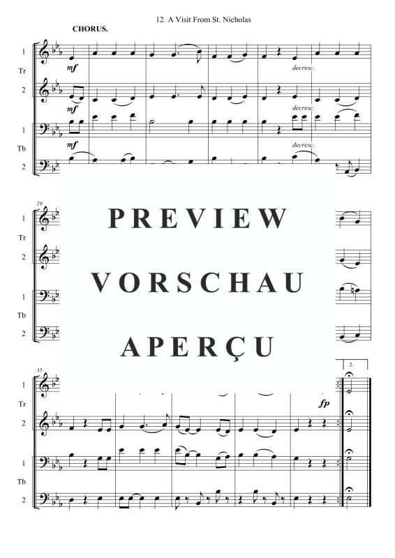 Produktgalerie: Seite 4 von 9 A Visit From St. Nicholas, , Posaunenchor