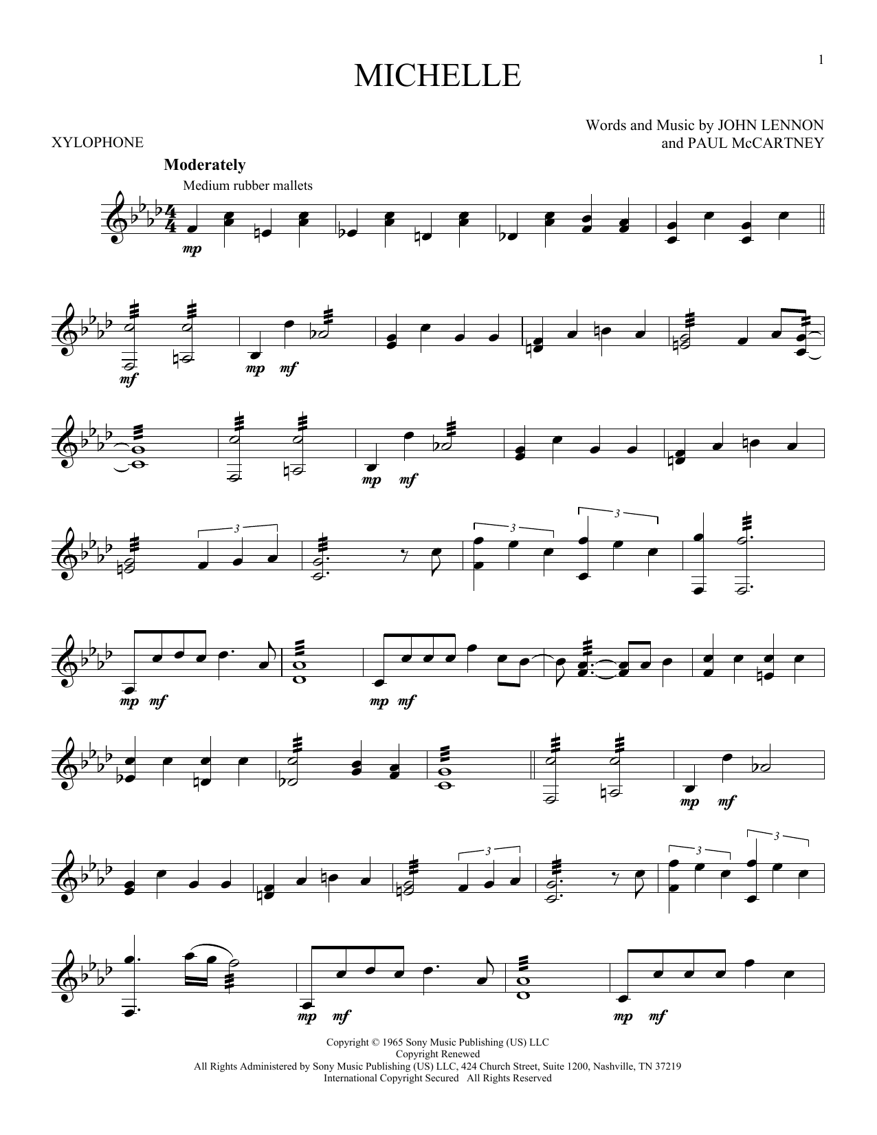 Produktbild zu:  Michelle - The Beatles