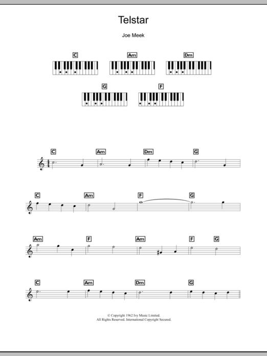 Produktgalerie: Seite 1 von 1 Telstar, The Tornados, Klavier