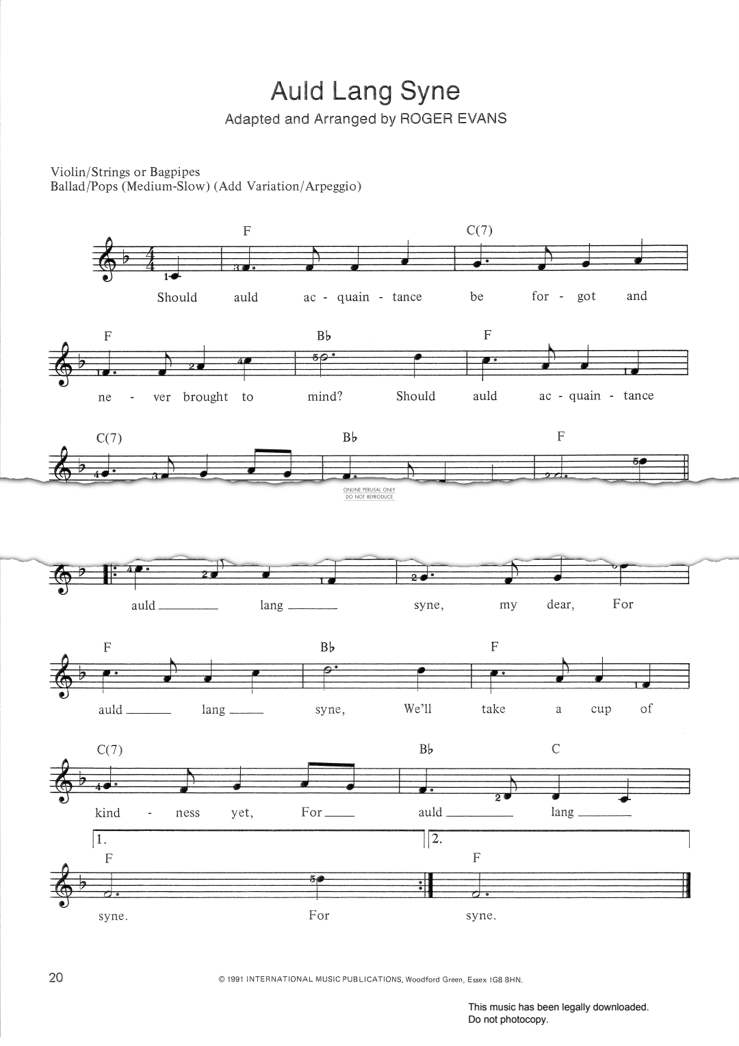 Product gallery: Page 1 of 1 Auld Lang Syne, 