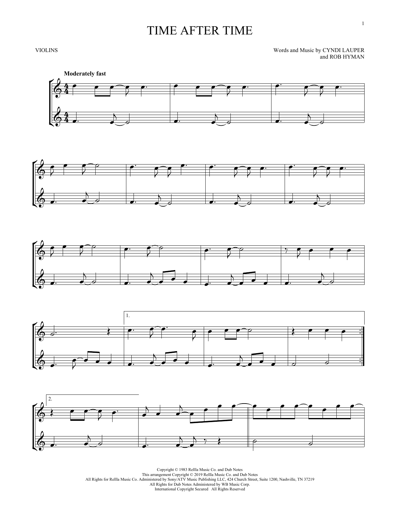 Product gallery: Page 1 of 1 Time After Time, Cyndi Lauper