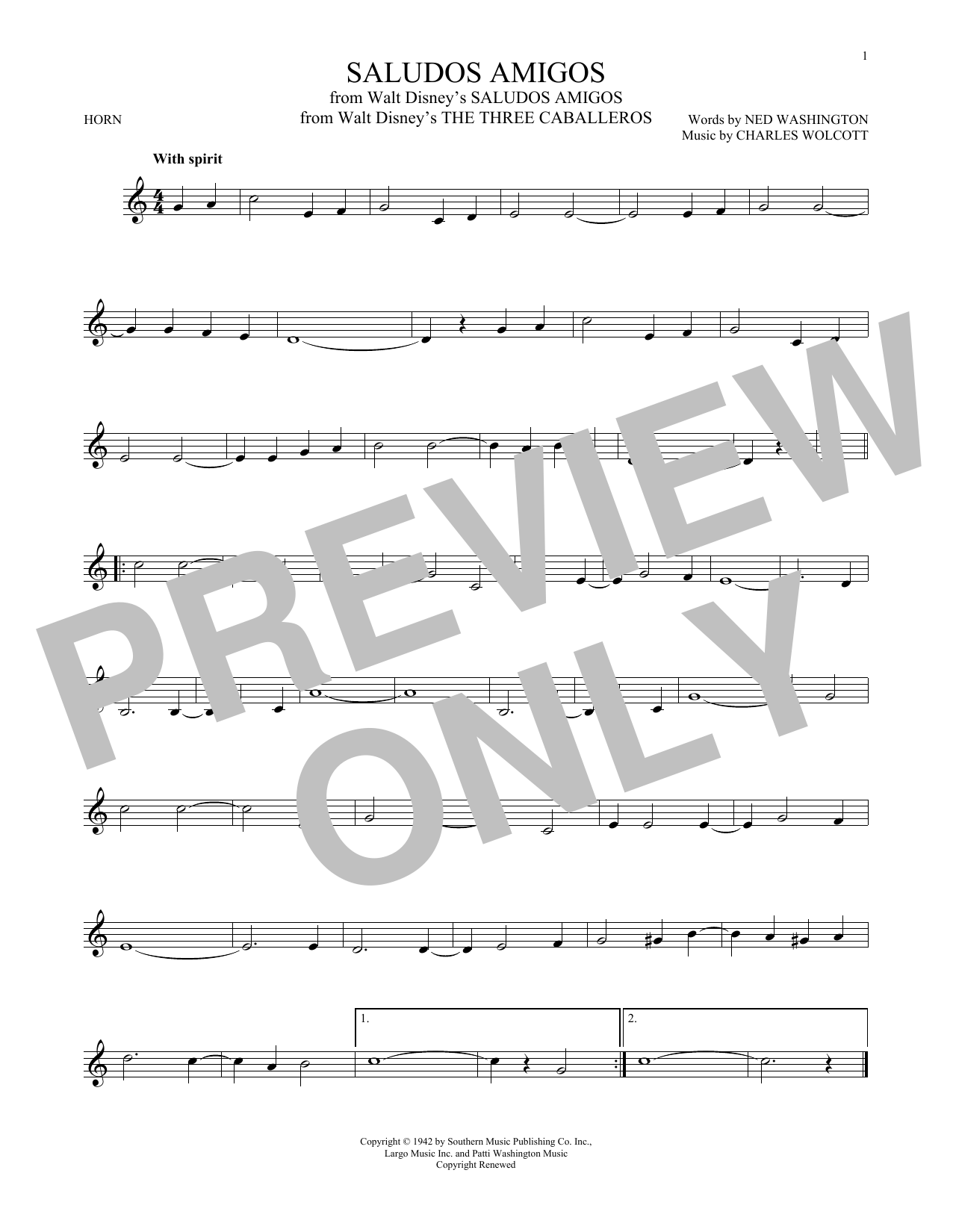 Produktgalerie: Seite 1 von 1 Saludos Amigos, Charles Wolcott, Horn