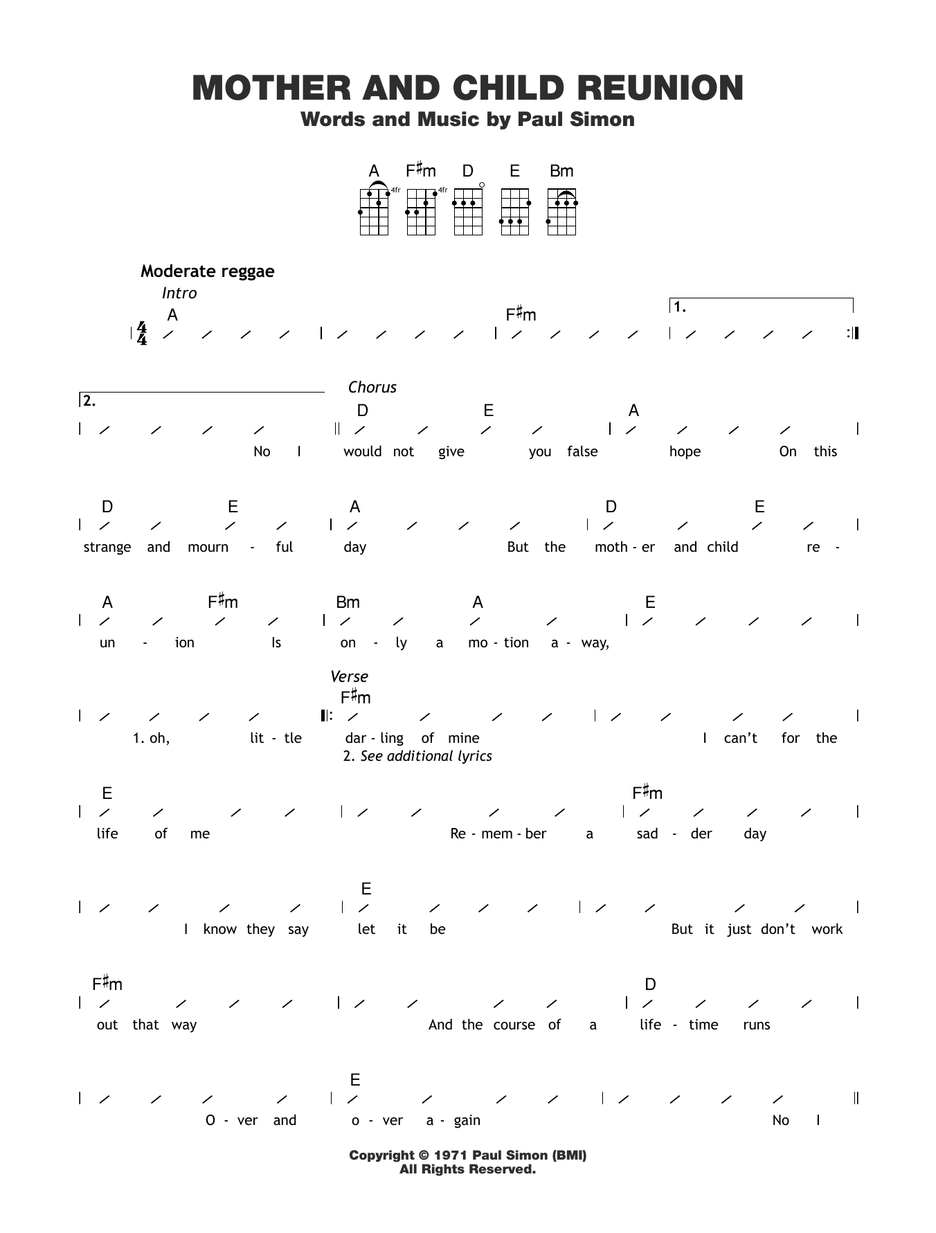 Product gallery: Page 1 of 1 Mother And Child Reunion, Paul Simon
