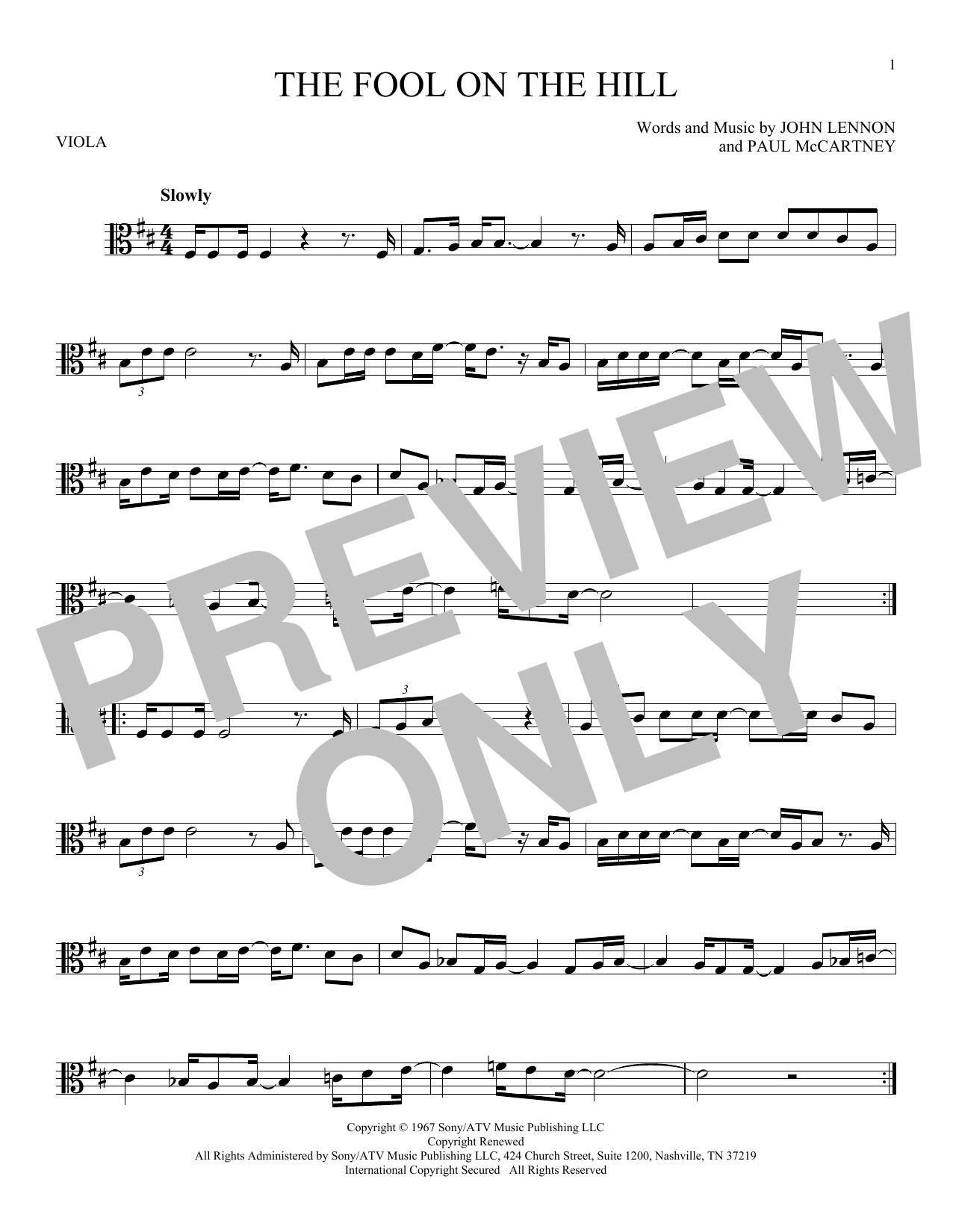 Product gallery: Page 1 of 1 The Fool On The Hill, The Beatles