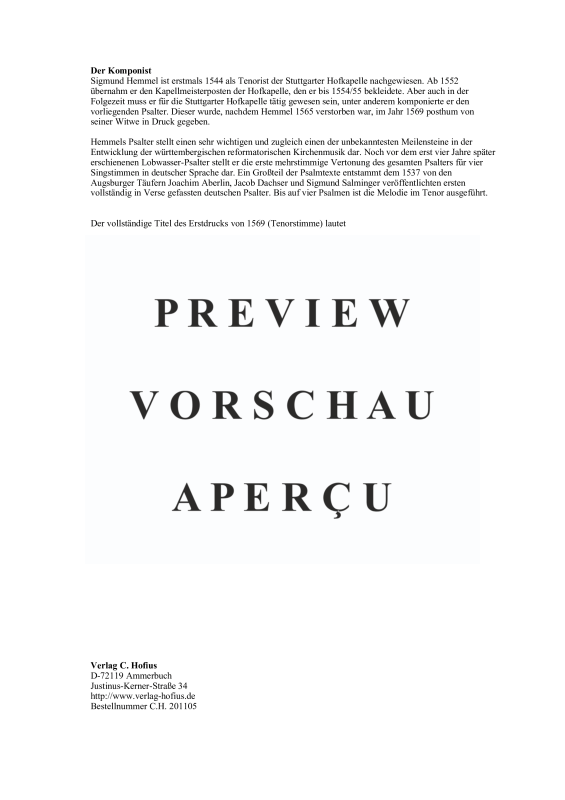 Produktgalerie: Seite 5 von 11 Der gantz Psalter Davids, Bd. 1, Psalm 1 - 30, , (Gemischter Chor)