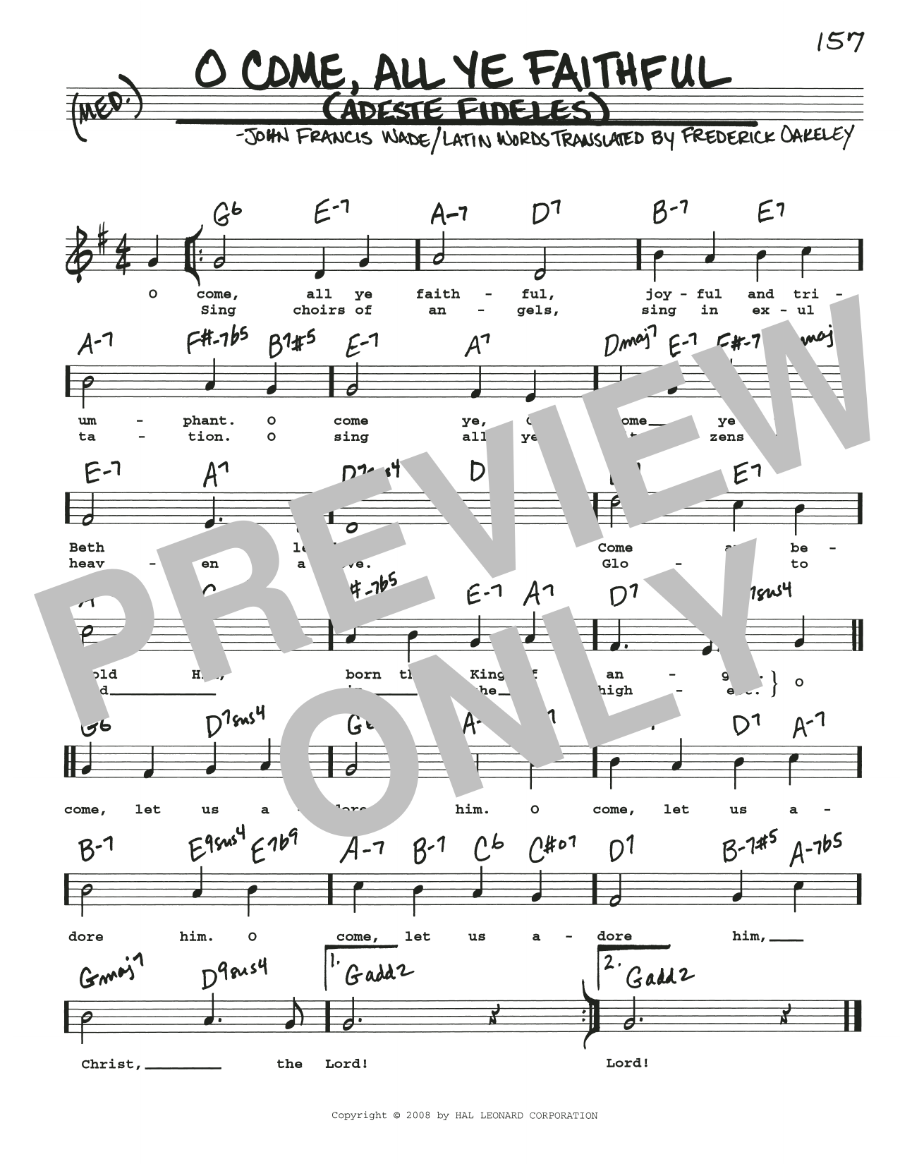 Produktbild zu: O Come, All Ye Faithful