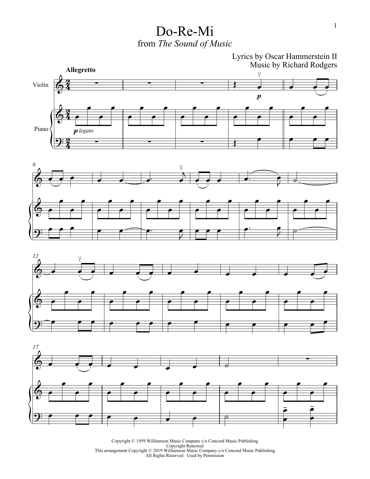 Product gallery: Page 1 of 1 Do-Re-Mi (from The Sound of Music), Rodgers & Hammerstein
