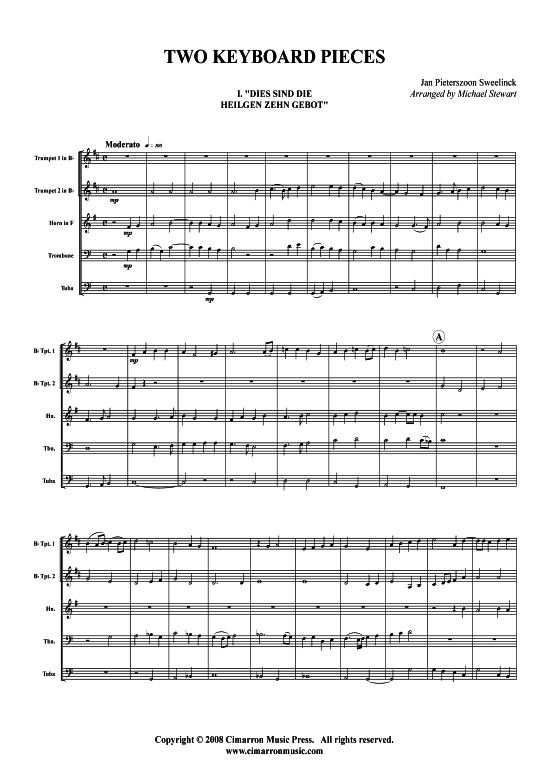 Produktbild zu: Zwei Stücke Jan Pieterszoon Sweelinck