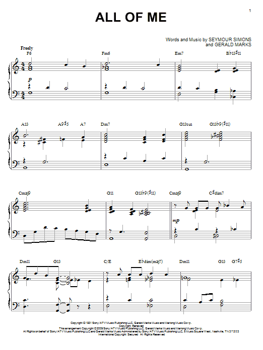 Product gallery: Page 1 of 1 All Of Me (arr. Brent Edstrom), Louis Armstrong