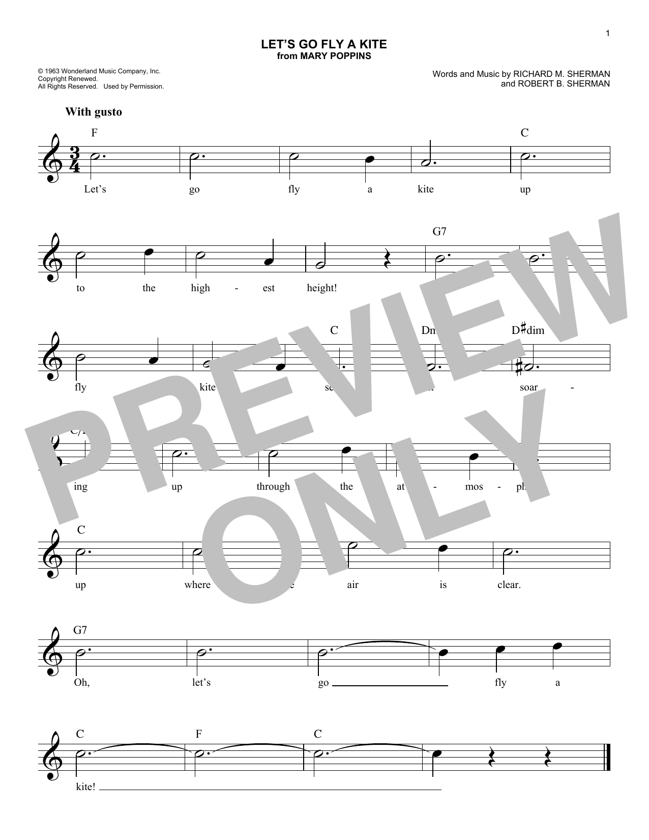 Product picture to: Let's Go Fly A Kite (from Mary Poppins)