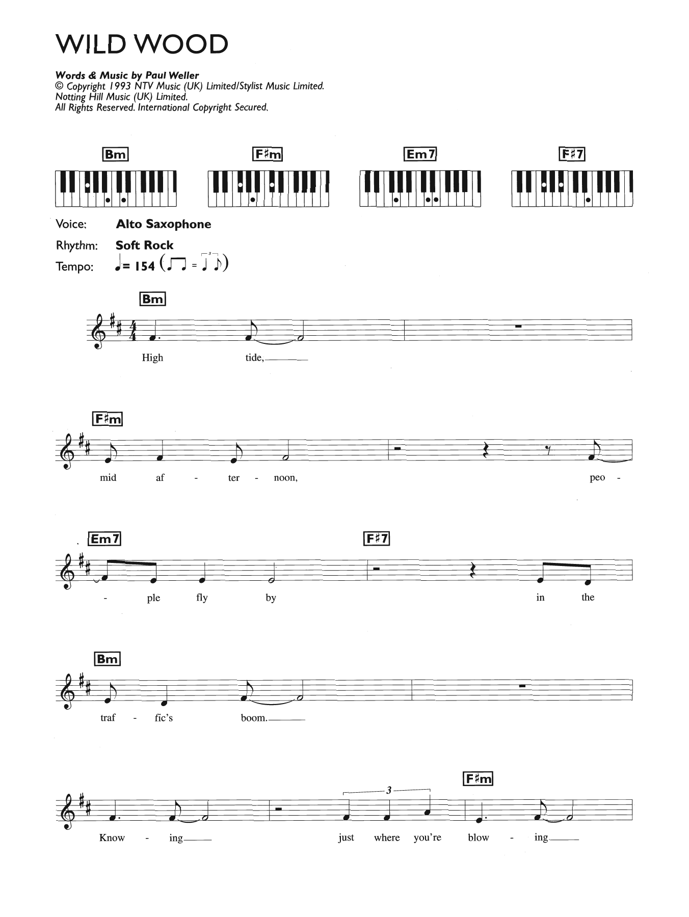Produktgalerie: Seite 1 von 1 Wild Wood, Paul Weller, Klavier