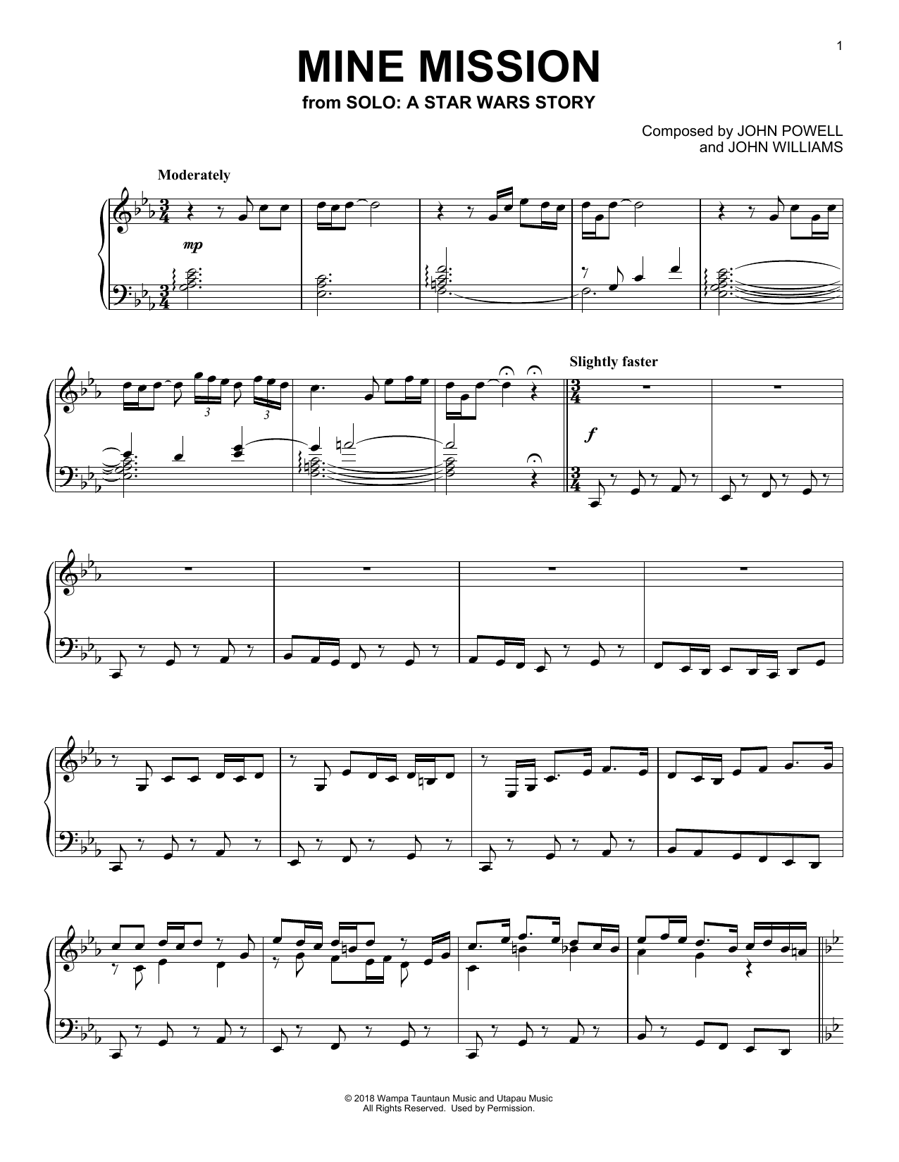 Produktbild zu: Mine Mission (from Solo: A Star Wars Story)