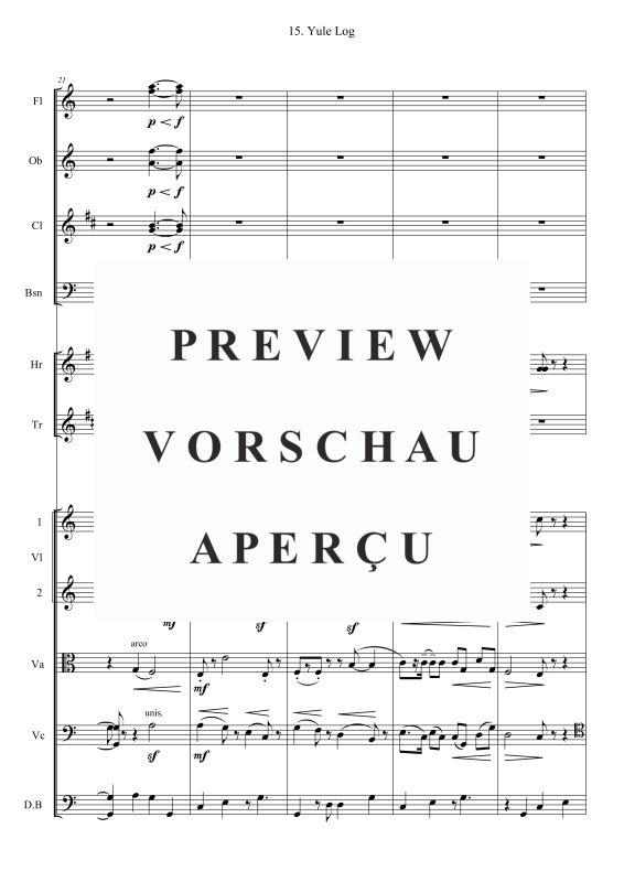 Produktgalerie: Seite 6 von 11 Yule Log, , Kammer Orchester Holzbläser, Blechbläser, Streicher und Pauken