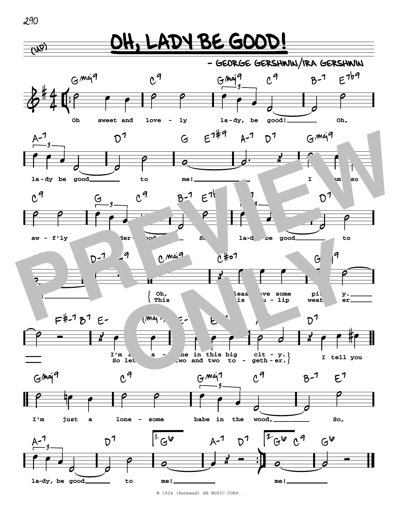Product gallery: Page 1 of 1 Oh, Lady Be Good! (High Voice) (from Lady, Be Good!), George Gershwin & Ira Gershwin