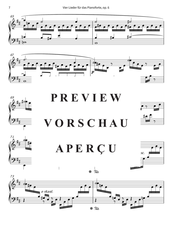 Product gallery: Page 11 of 13 Vier Lieder für das Pianoforte, op. 6 , , Piano Solo