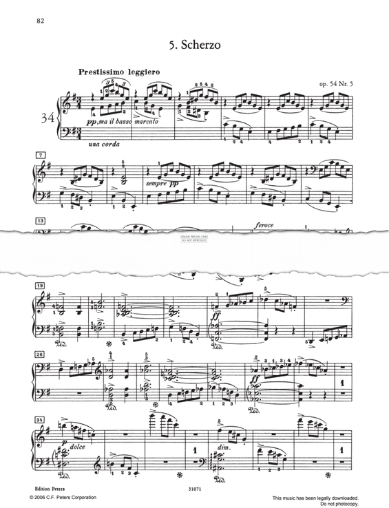 Produktbild zu: Scherzo Op. 54