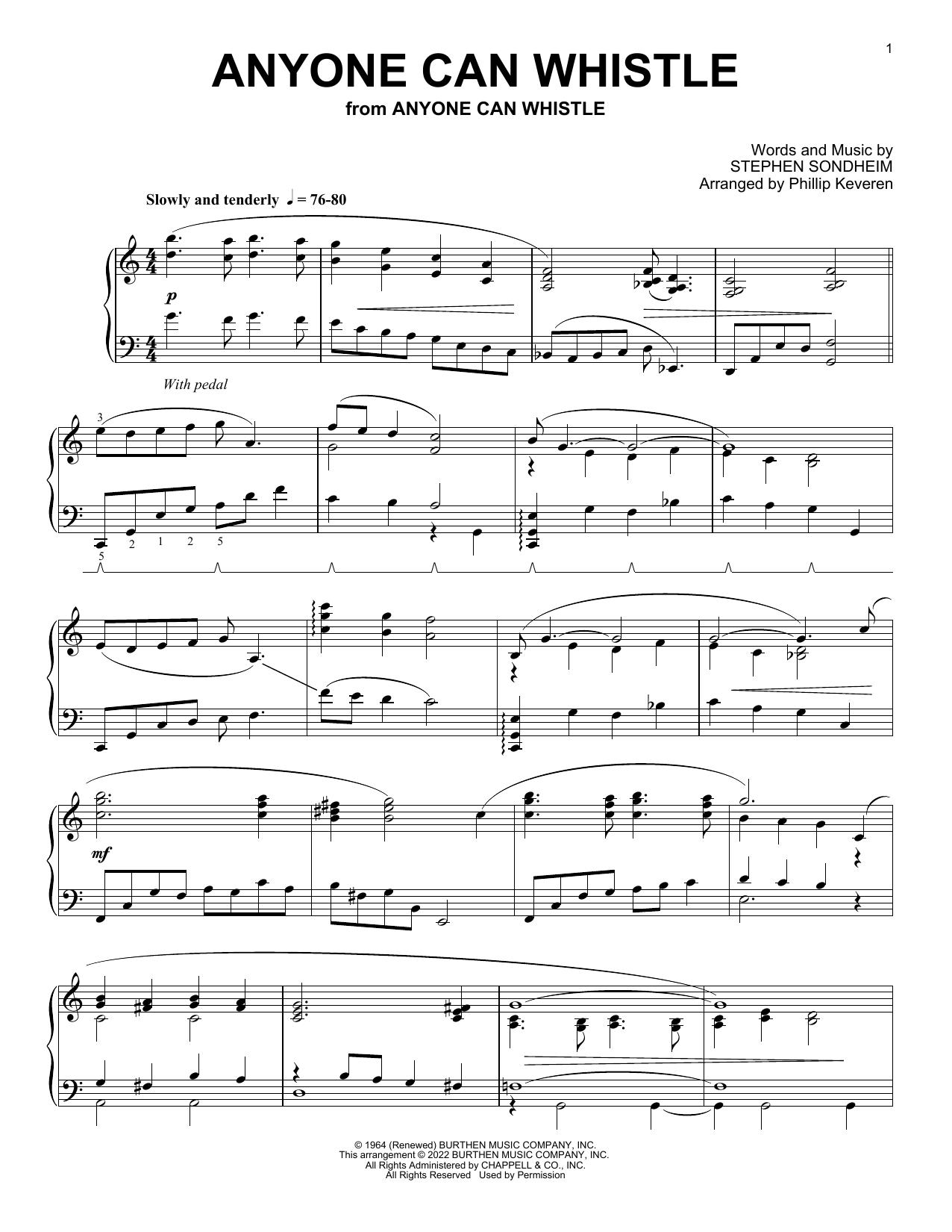 Produktbild zu: Anyone Can Whistle (arr. Phillip Keveren)