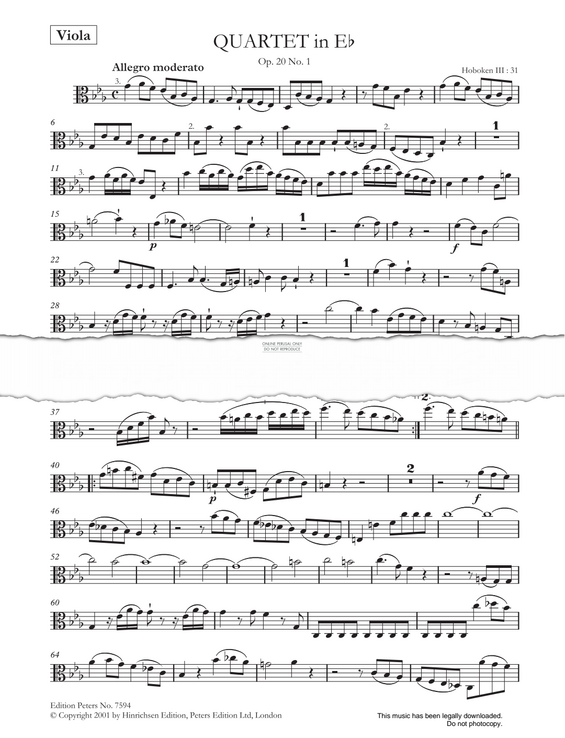 Produktgalerie: Seite 1 von 1 6 String Quartets Op.20 (Hoboken III: 31-36), Joseph Haydn, Viola