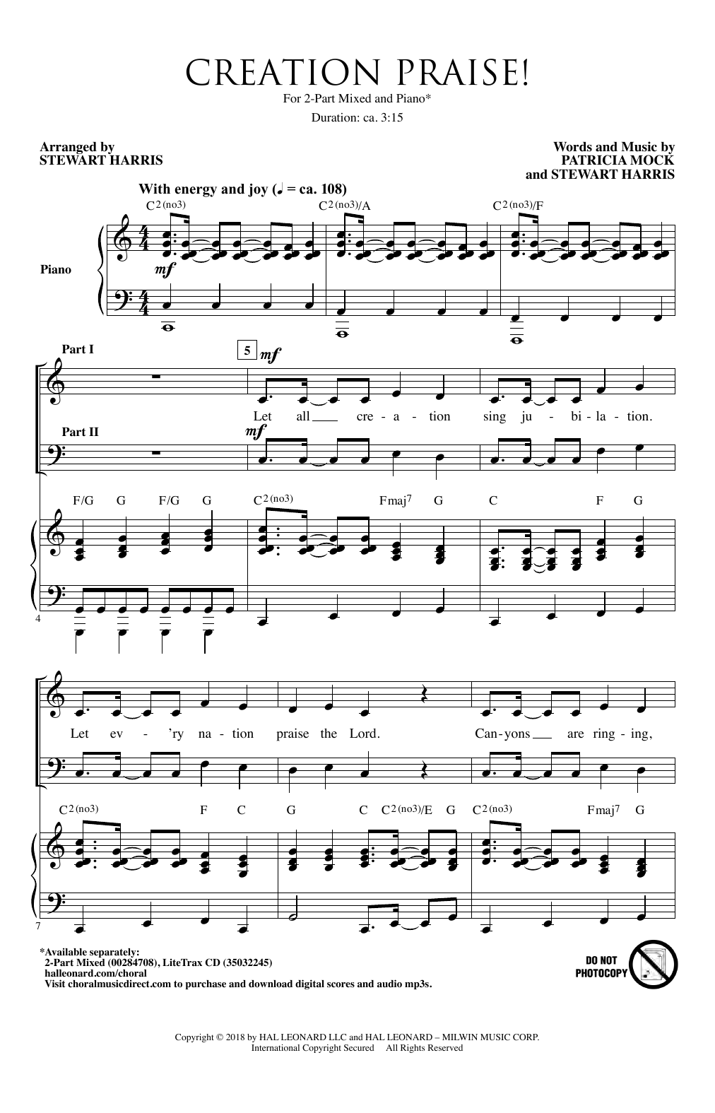 Product picture to: Creation Praise! (arr. Stewart Harris)
