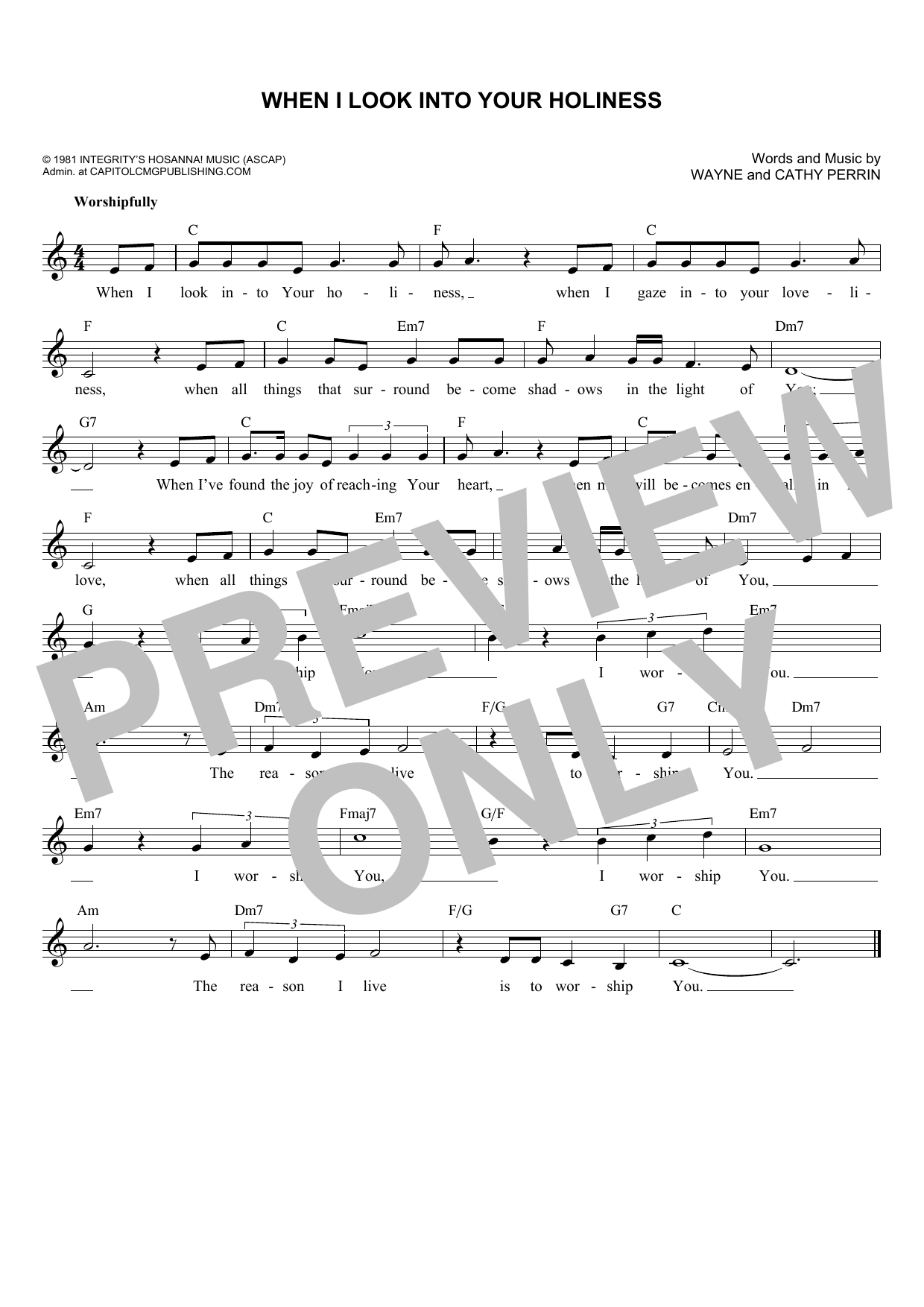 Produktbild zu: When I Look Into Your Holiness