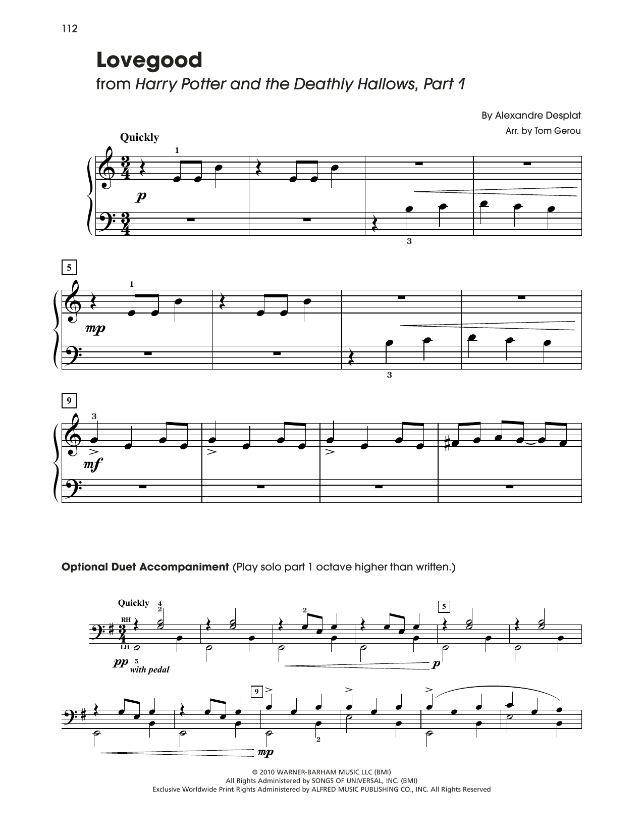Product picture to: Lovegood (from Harry Potter) (arr. Tom Gerou)